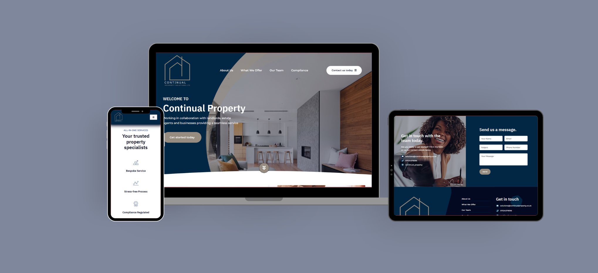 Continual Property Solutions Featured Case Study website design hosting maintenance SEO